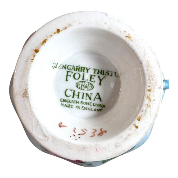 Vintage Foley Teacup and Saucer Glengarry Thistle Pattern Bone China England - Picture 2 of 14